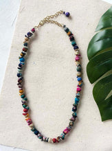Load image into Gallery viewer, Necklace-Silk Sari Bead Classic
