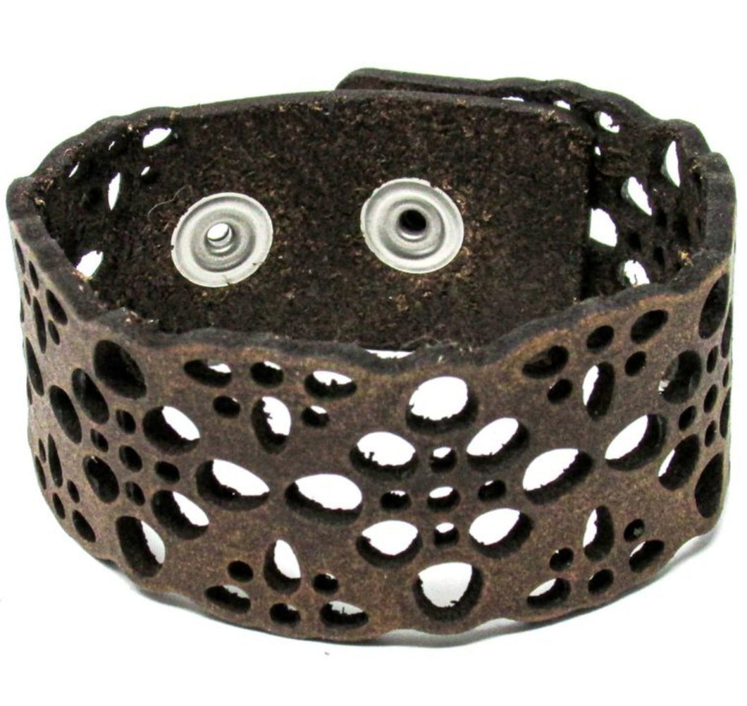 Bracelet Cuff-Leather Wrap, Brown