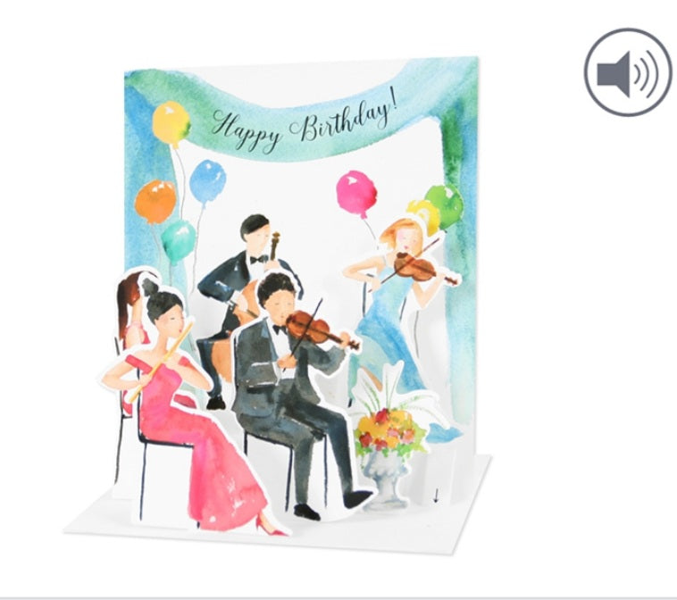 Pop-up Card with Music-Classical Birthday