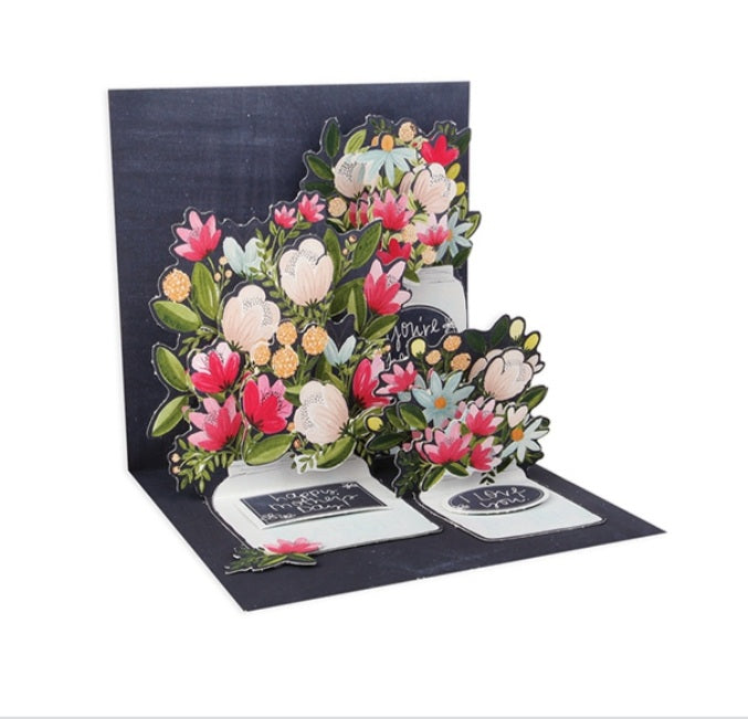 Pop-up Card-Mason Jar Flowers