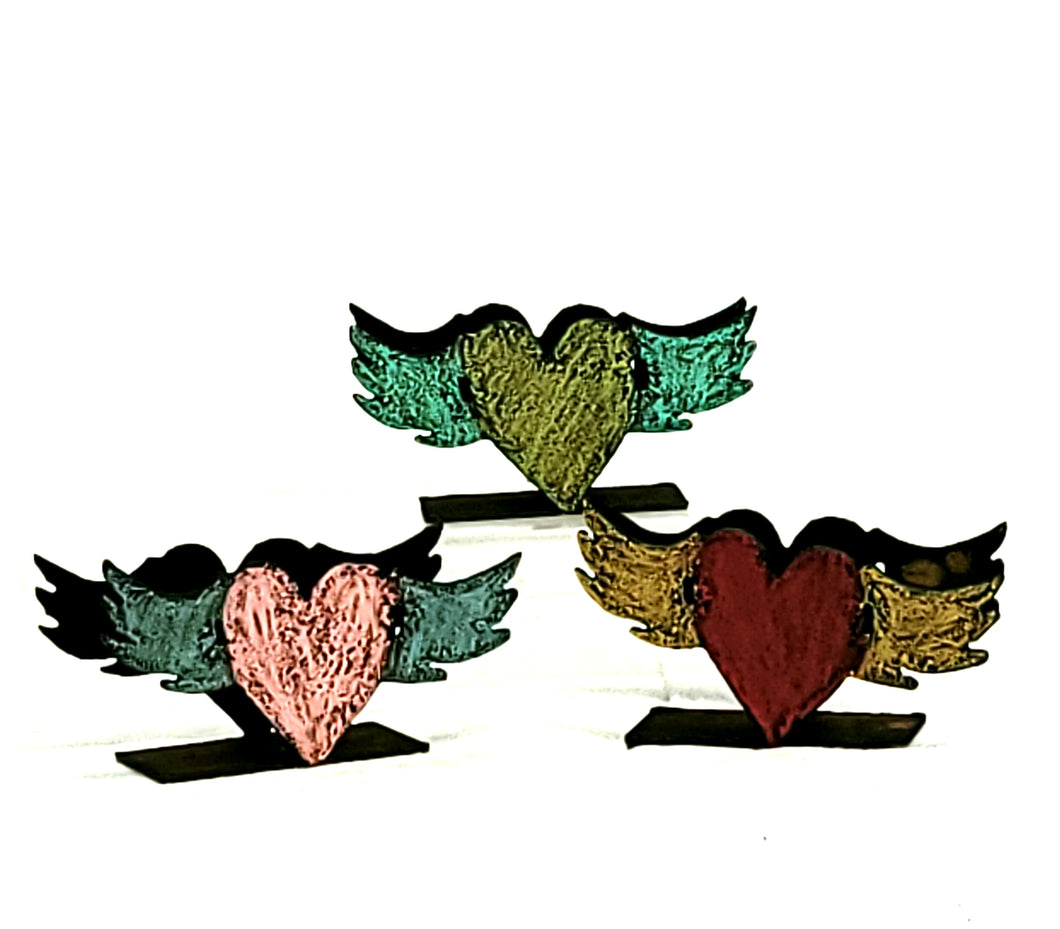 Business Card Holder-Heart with Wings
