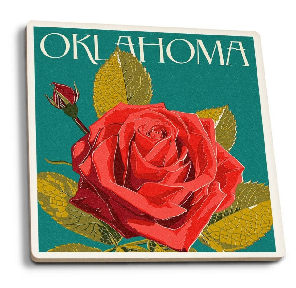 Drink Coaster-Oklahoma Rose
