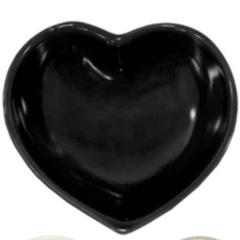 Heart Dish-Black 3.5x3.5“, 1