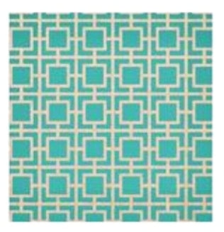 Gift Wrap Roll-Turquoise & Kraft Squares