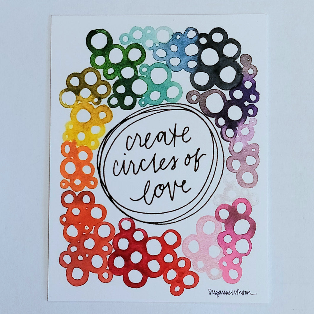 Wisdom Sharing Cards-Create Circles of Love-Set of 5