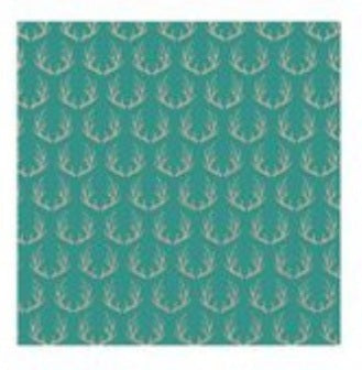 Gift Wrap Roll-Turquoise & Kraft Antlers