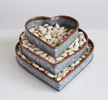 Load image into Gallery viewer, Tray-Medium-Galvanized Metal Heart
