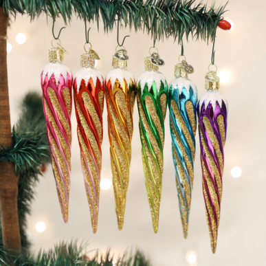 Ornament-Shimmering Icicles Asst.