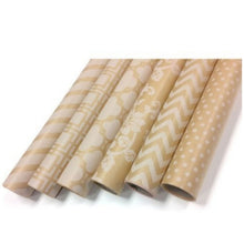 Load image into Gallery viewer, Gift Wrap-S/6 Kraft &amp; White
